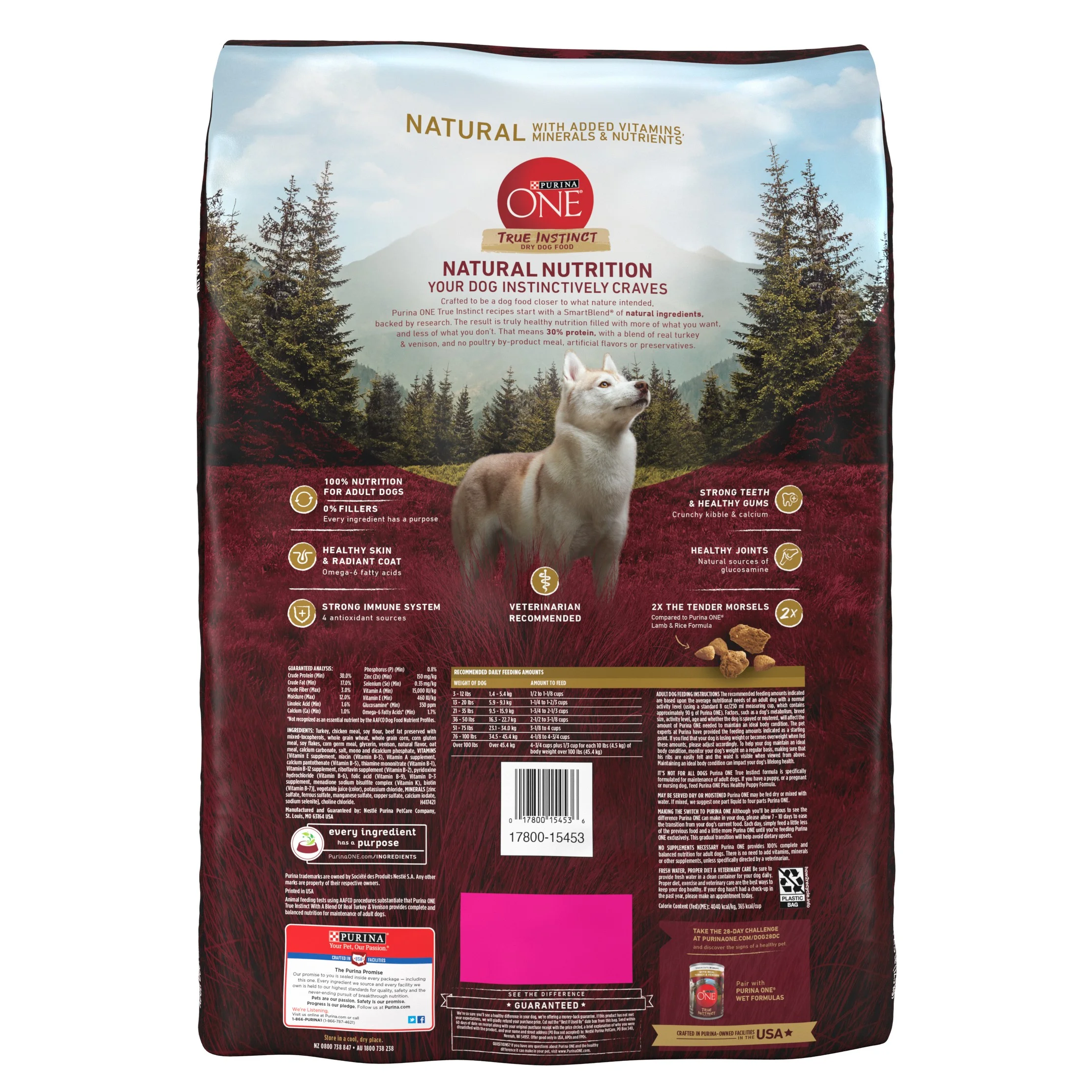 SmartBlend True Instinct Natural Dry Dog Food with Real Turkey & Venison - 27.5lbs
