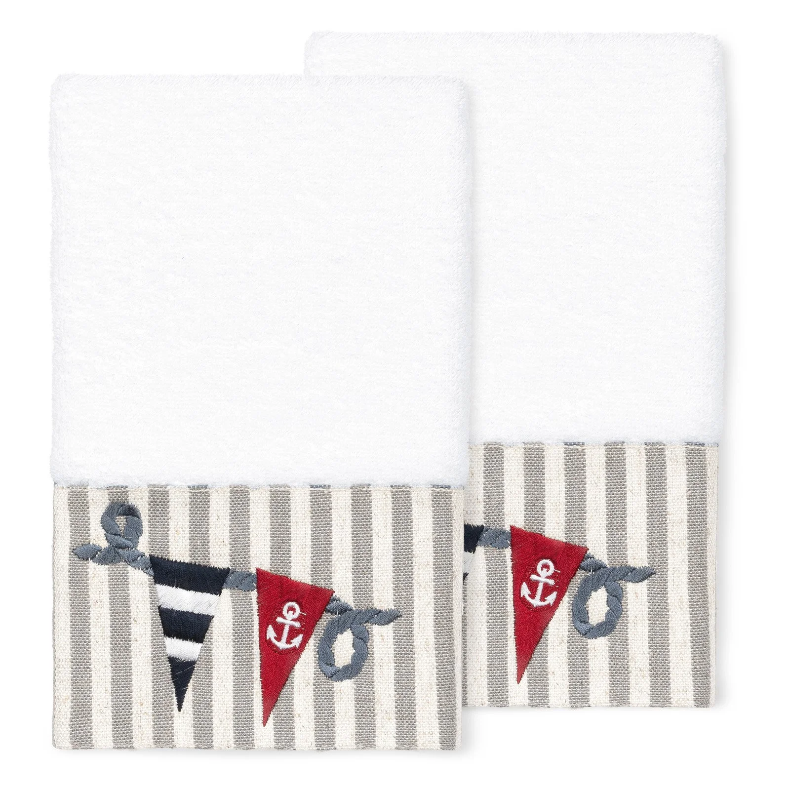 Linum Home Textiles Ethan Embellished Hand Towel