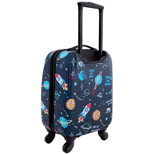 Travelers Club 5 Piece Kids' Luggage Set, Black Polkadot