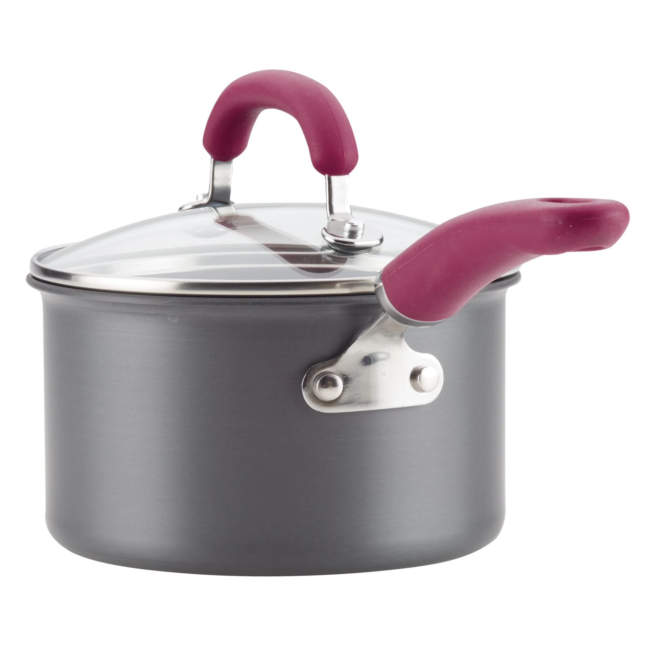 Rachael Ray Create Delicious 11 Piece Nonstick Pots and Pans Set, Burgundy Handles