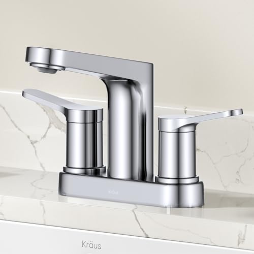 KRAUS Indy Single Handle One Hole Bathroom Sink Faucet in Chrome, KBF-1411CH