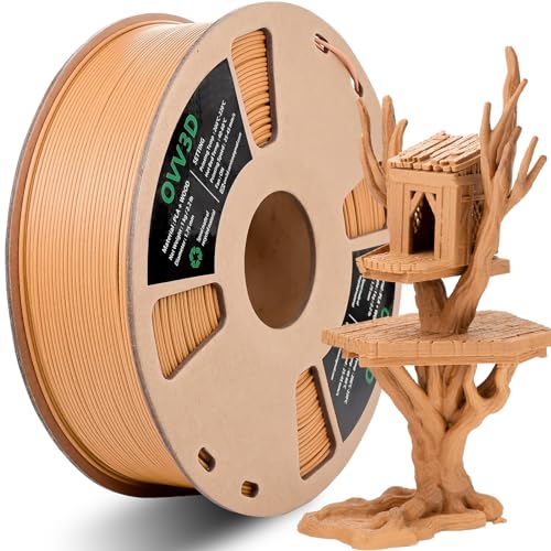 OVV3D Wood 3D Printer Filament Bundle - Wood PLA Filament 1.75mm, 200g x 4 Pack (Walnut, Oak, Cherry, Teak)