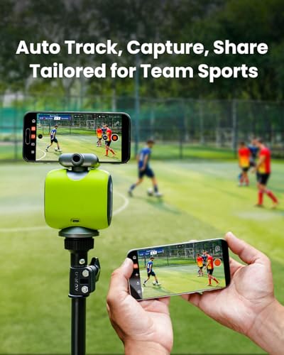 Chameleon AI Auto Sports Action Camera - 4K 60FPS Soccer Camera and Basketball Tracking Camera for Team Sports, Live Streaming, No Subscription, Works with iOS & Android (Lava Graphite)