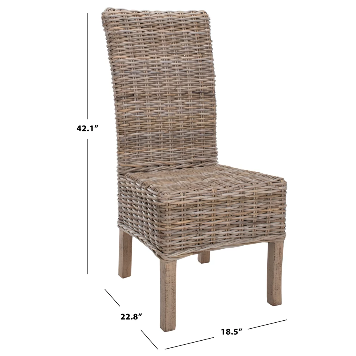 SAFAVIEH Quaker Side Chair Set of 2 Natural