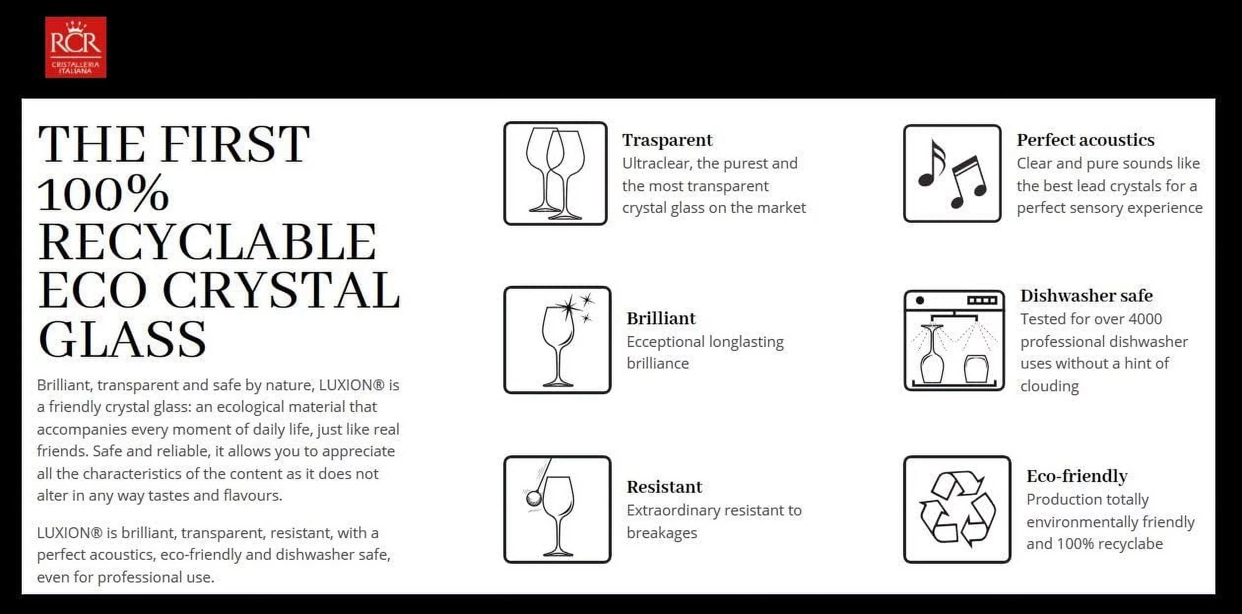 RCR Cristalleria Italiana Aria Collection 4 Piece Crystal Glass Set (Burgundy Wine (25.25 oz))