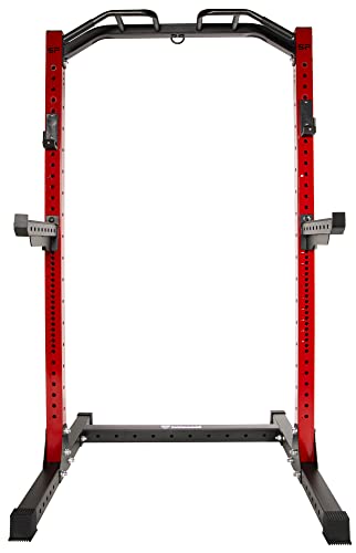 SF-SS1 1,000 Pound Capacity 3” x 3” Power Rack Squat Stand, Includes J-Hooks and Safety Spotter Arms, Optional Conversion Kits