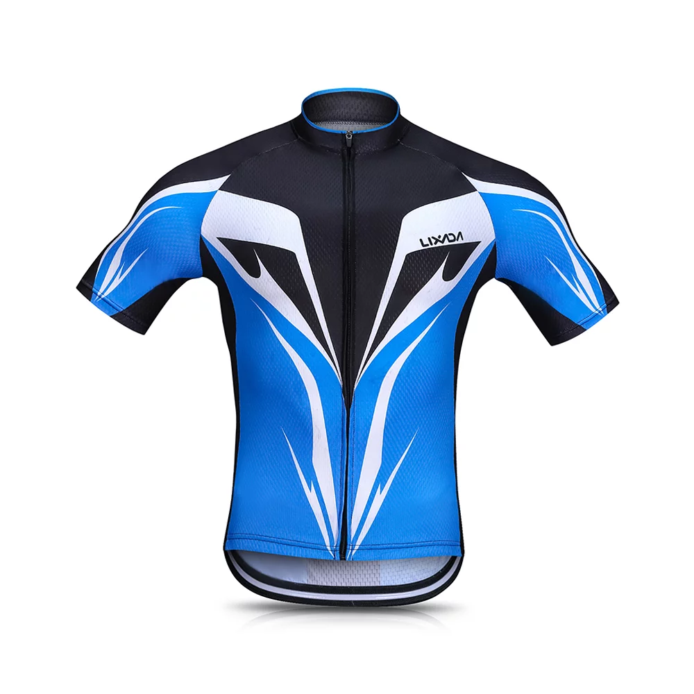 Lixada Men's Cycling Jersey Set Breathable Quick-Dry Short Sleeve Biking Shirt with Padded Shorts MTB Bike Cycling Clothing Set