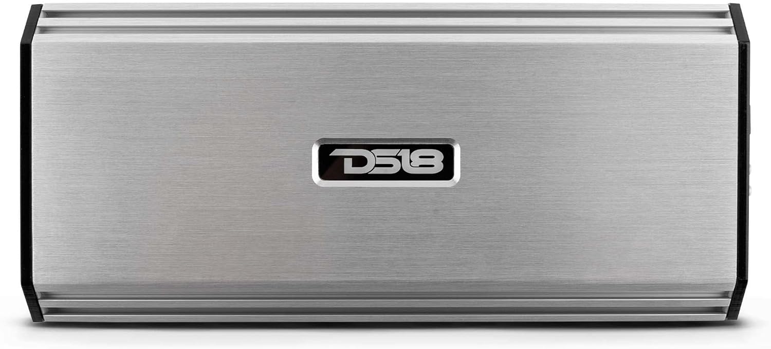 DS18 S-1500.4D/SL Car Audio Amplifier – 4 Channel, Full Range, Class D, 1500 Watts (Silver)