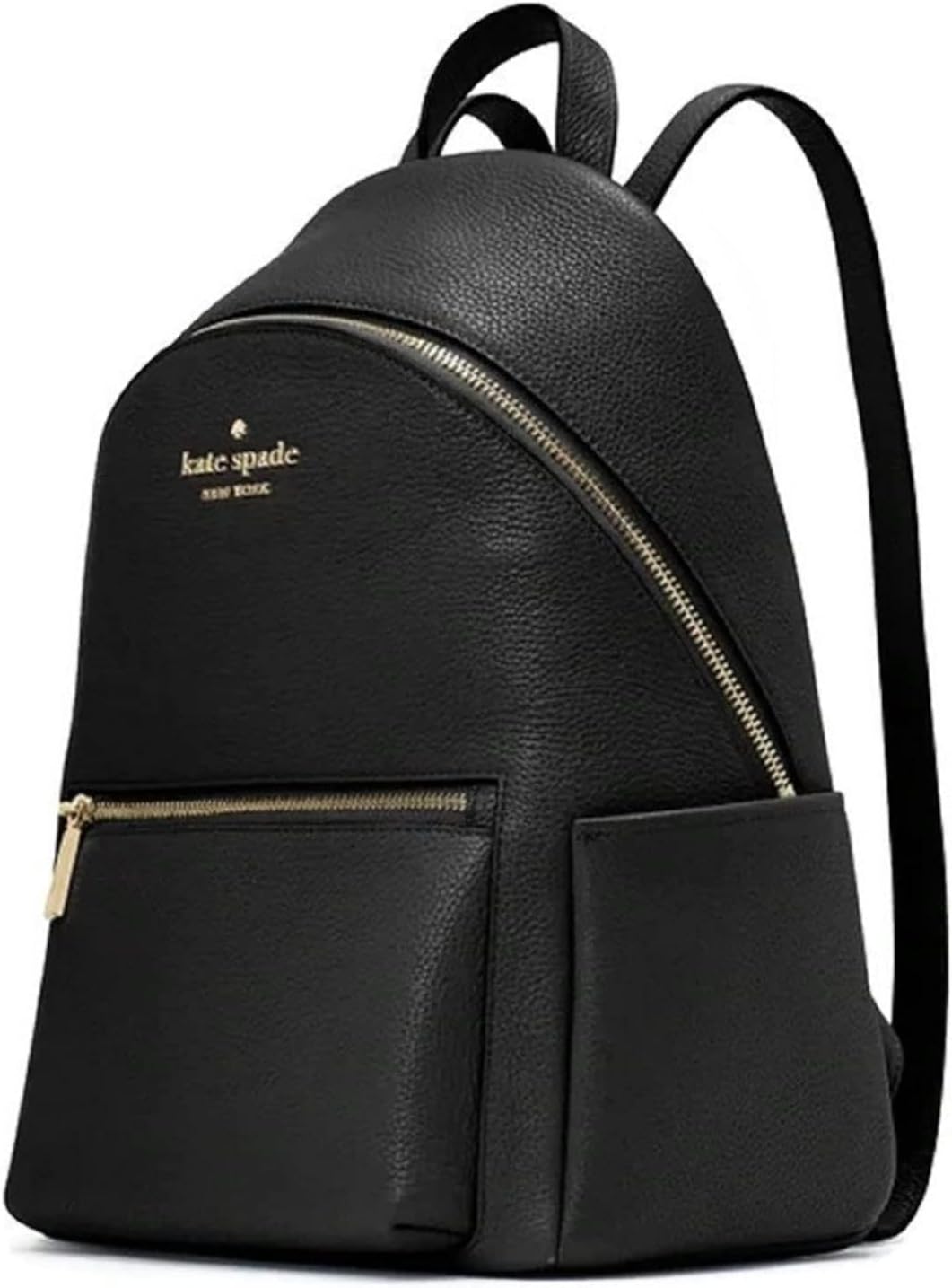 Kate Spade New York Leila Dome Backpack Pebbled Leather Medium (Black)