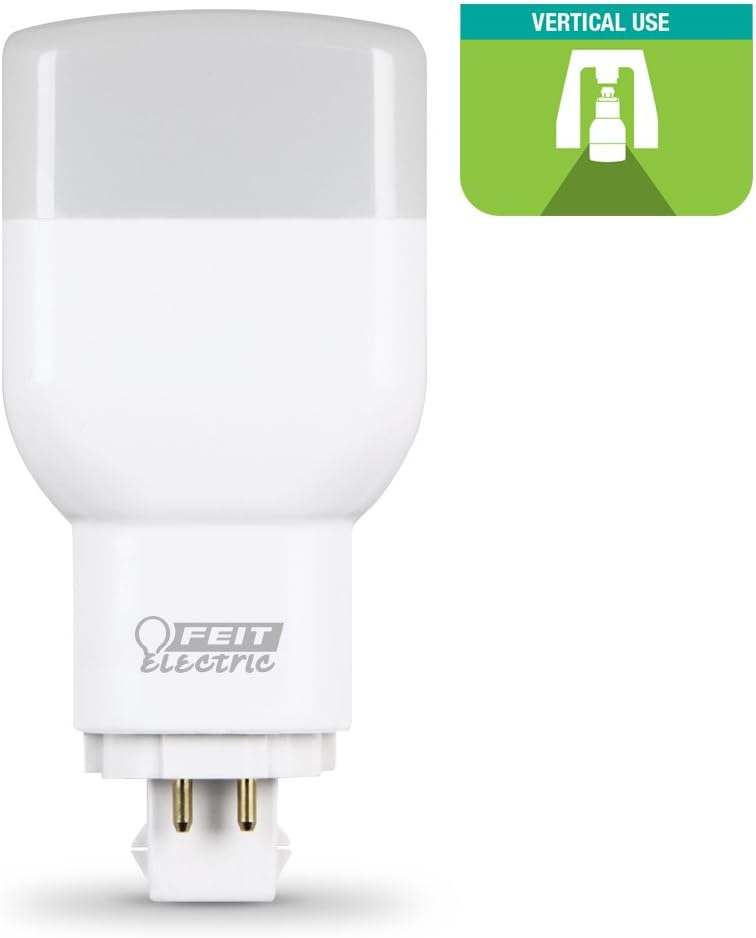Feit Electric PL26E/V/841/LED LED PL Vertical Recessed, 800 lm, 26W Equivalent, GX24Q-3 Base, 4100k