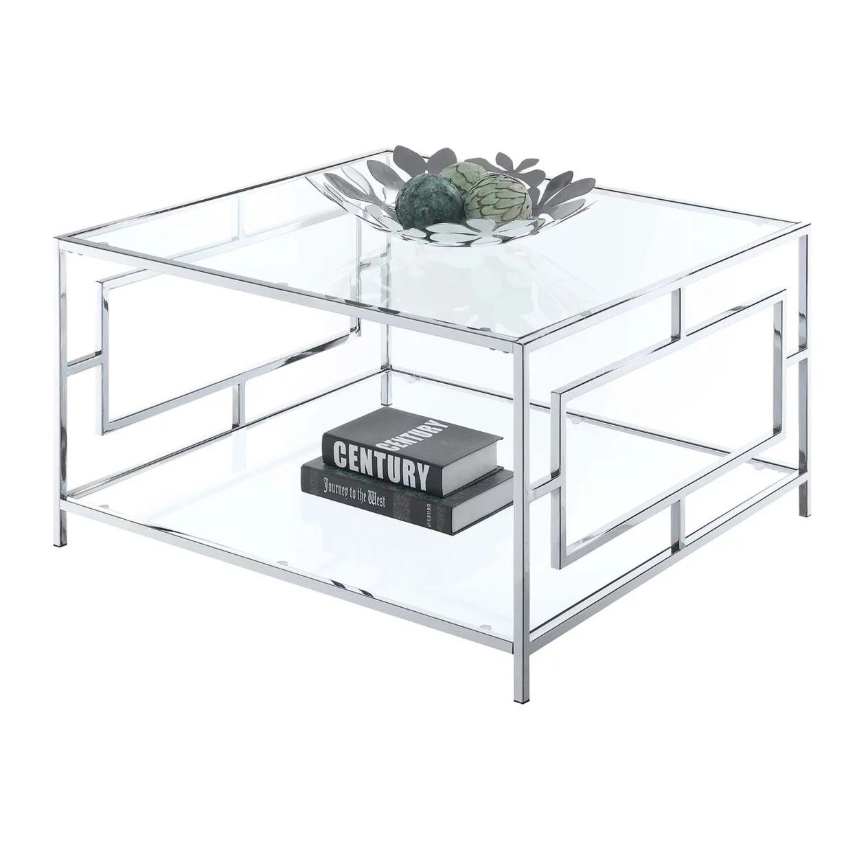 Town Square Chrome Square Coffee Table