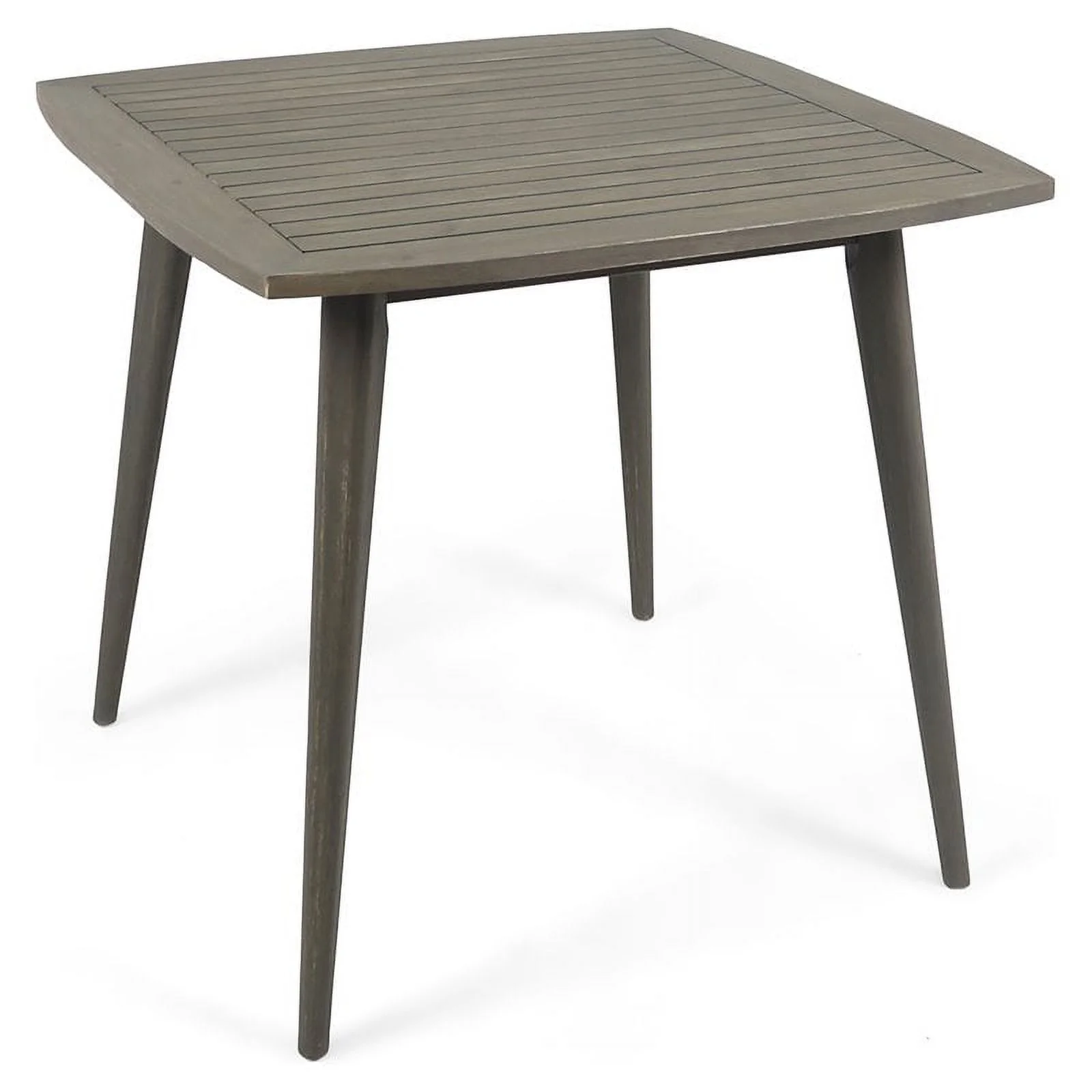 Noble House Wallace Square Acacia Wood Indoor Dining Table in Gray