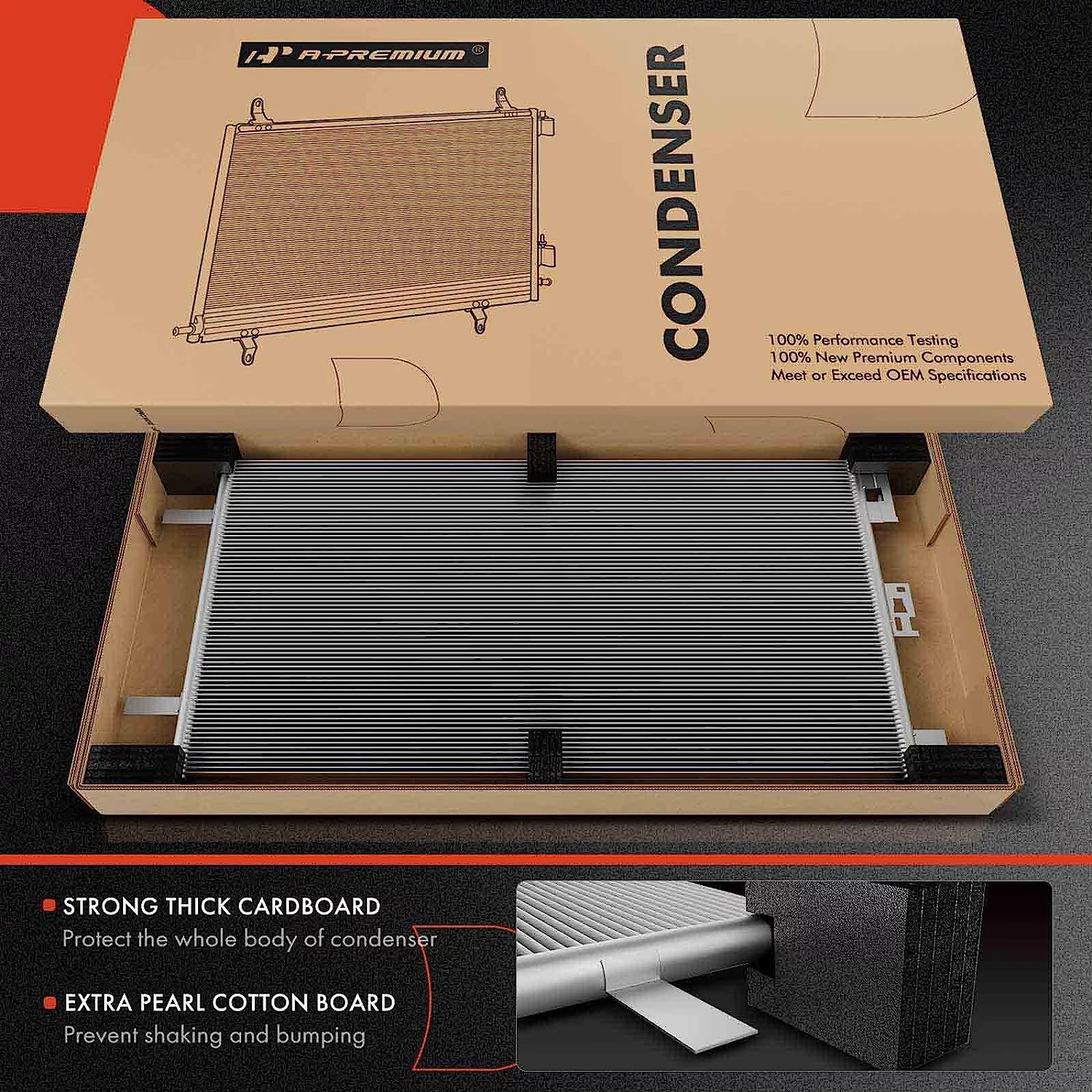 A-Premium Air Conditioning A/C Condenser Compatible with Mitsubishi Mirage 2017-2022, Mirage G4 2017-2022, L3 1.2L, Replace# 30050, 7812A339