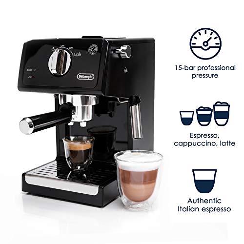 De'Longhi 15 Bar Pump Espresso and Cappuccino Machine with Premium Adjustable Frother, Stainless Steel, ECP3630