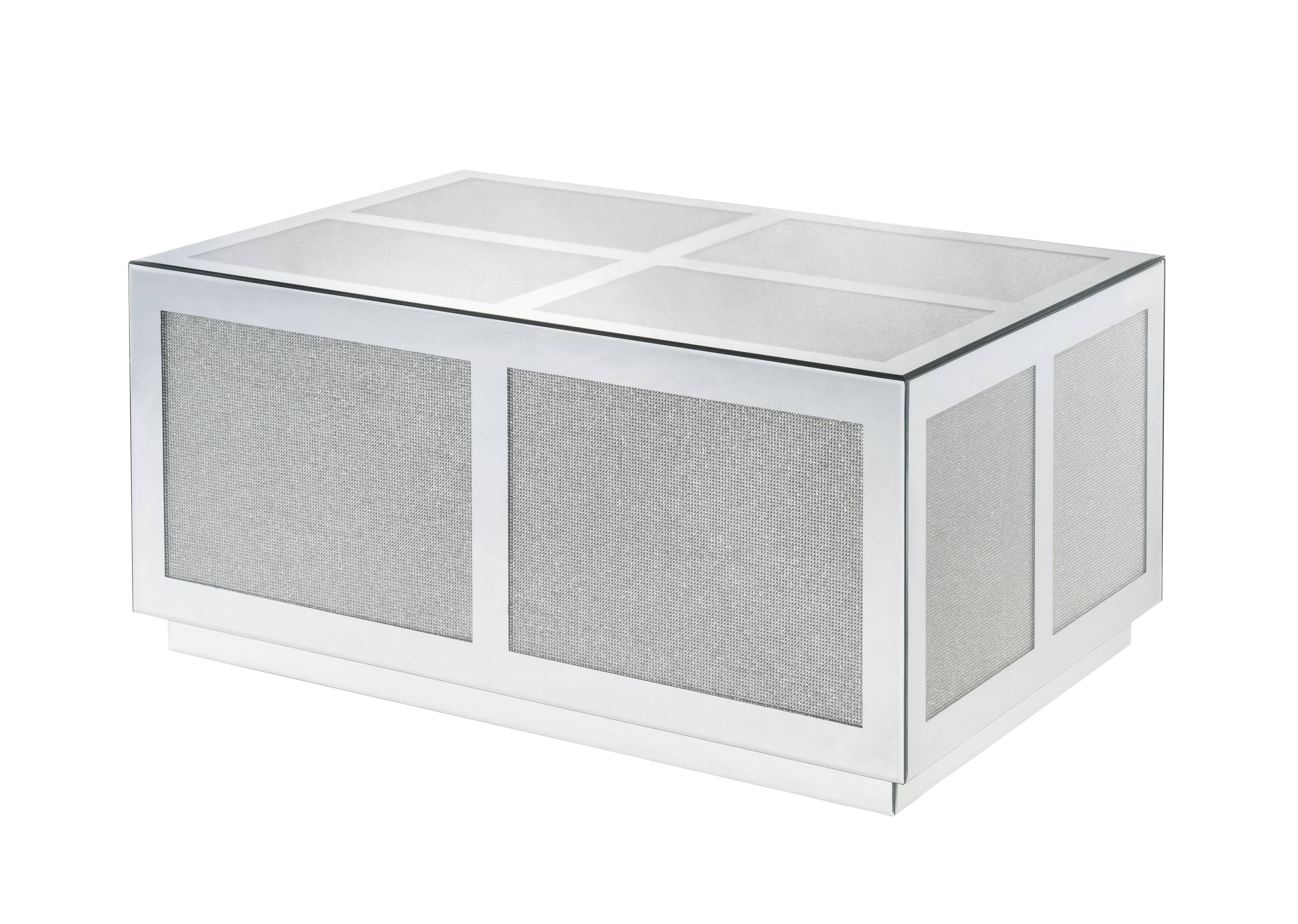 ACME Lavina Coffee Table in Mirrored & Faux Diamonds