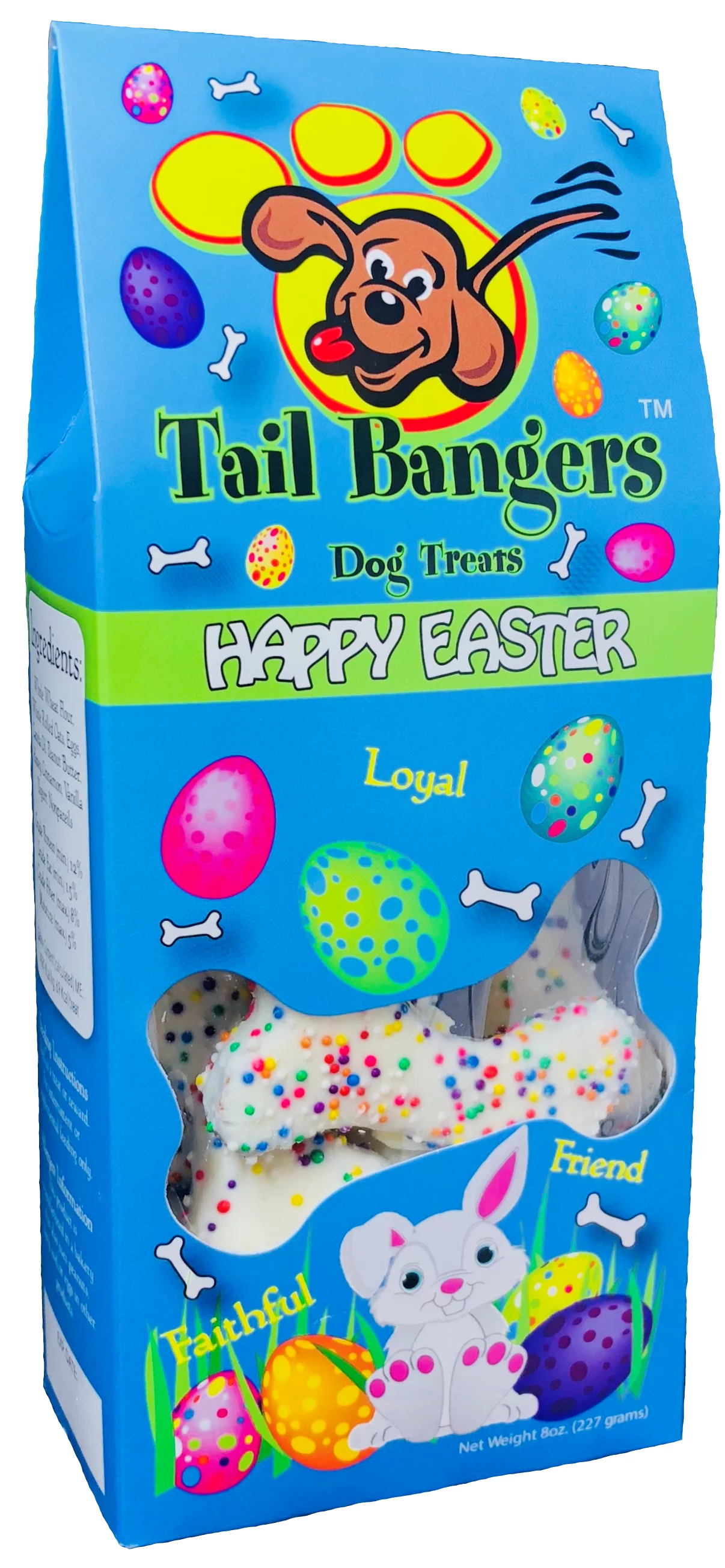 Tail Bangers All-Natural Dog Treats and Cookies, Yogurt Coated Bones, Easter Gift Set, Spring Dog Treat Collection, 3 pk.