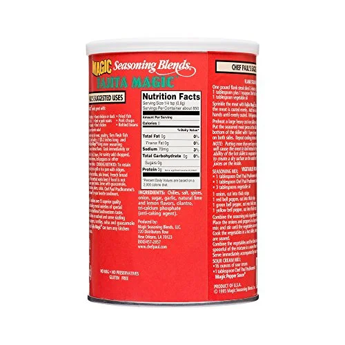 Chef Paul Prudhomme's Magic Seasoning Blends ~ Fajita Magic, 24-Ounce Canister