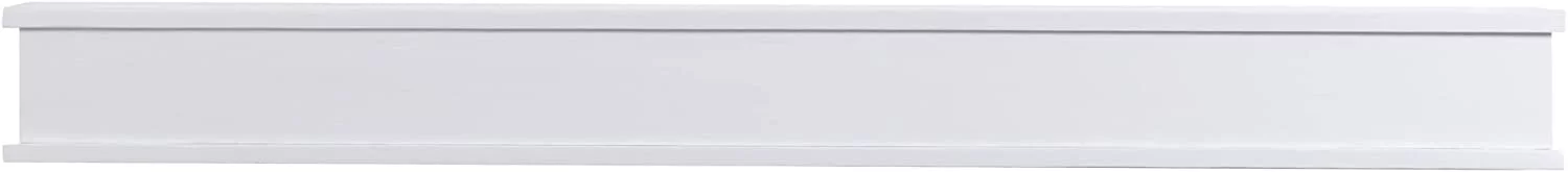 Mantels Direct Bisbee 48 inch x 6 inch Floating Fireplace Oak Hardwood Mantel Shelf - White