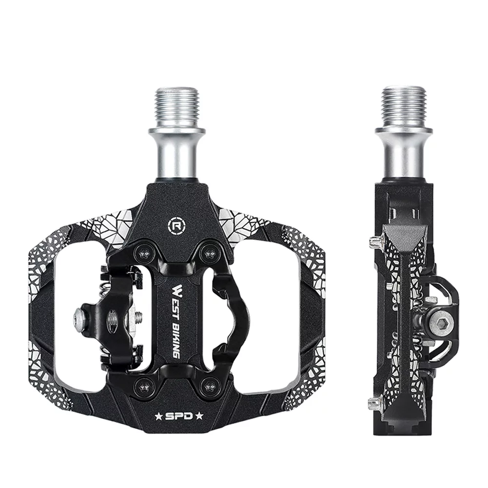 moobody MTB Mountain Road Bike Pedals, Dual Platform Clipless Pedals, Sealed Bearing for Optimal Cycling Performance