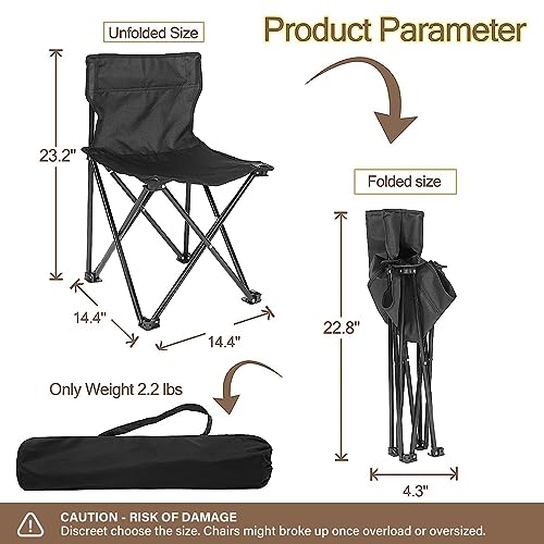 YSSOA Removable Footrest Reclining Camping Chair, 1-Pack, Black