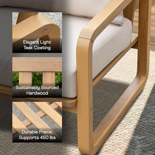 IDZO Heavy Duty 500lbs Weight Capacity Wicker Bistro Table and Chairs Set of 2 with Olefin Fabric Soft Cushions