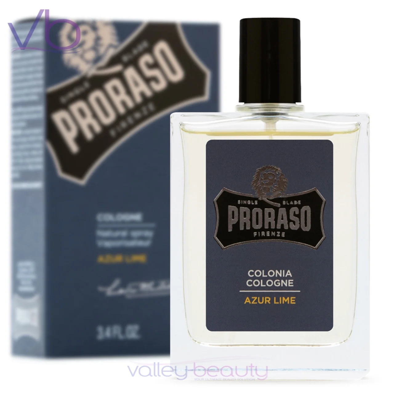 Proraso Single Blade Azur Lime Eau De Cologne, 100ml