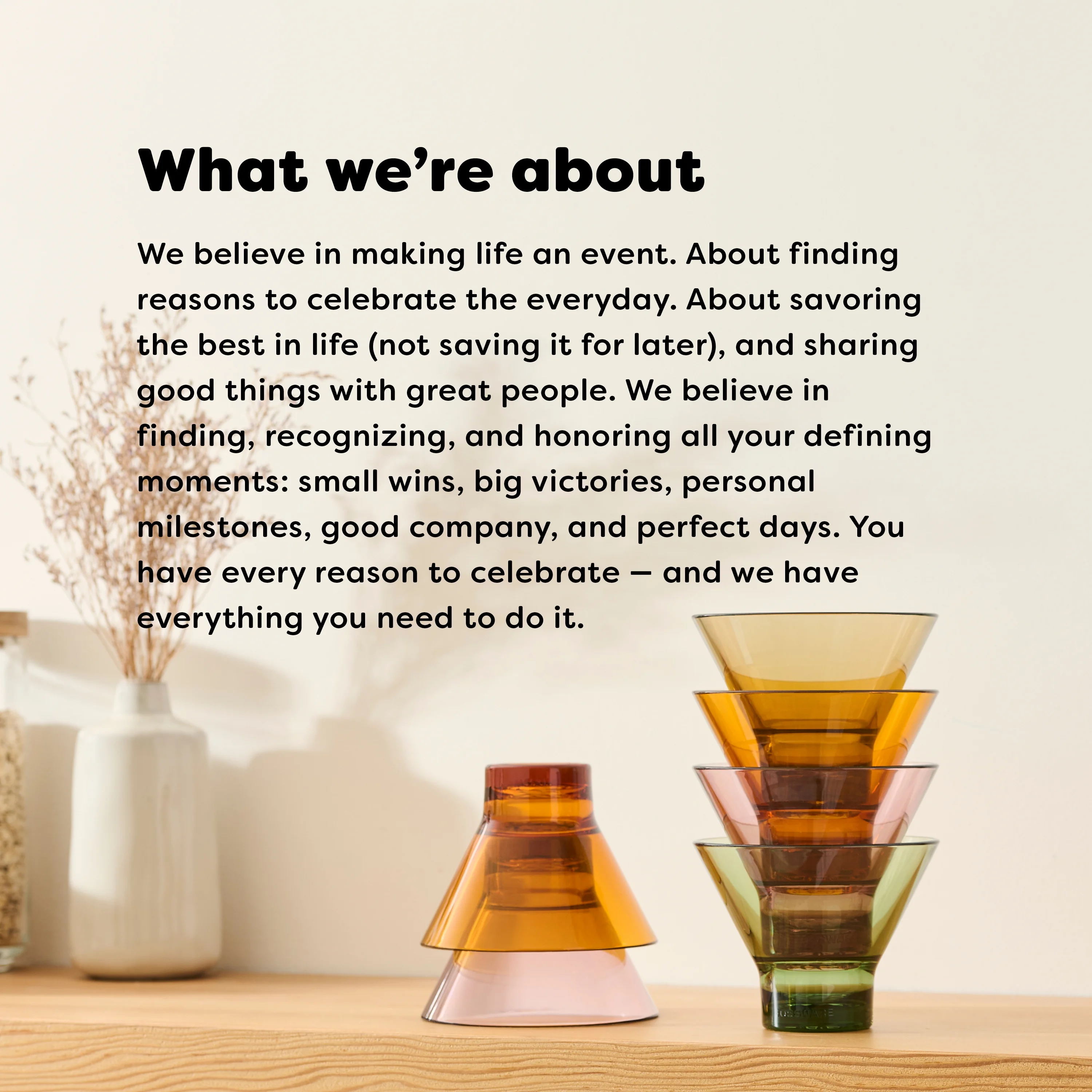 TOSSWARE RESERVE 8oz Stemless Martini Tritan™ Copolyester Glass - Mixed 4 Pack