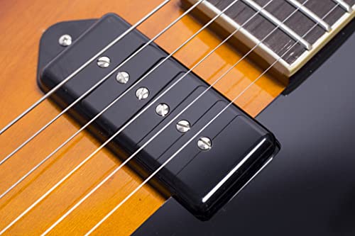 GROTE Jazz Electric Guitar Hollow Body Chrome Hardware P90 pickup (RED)