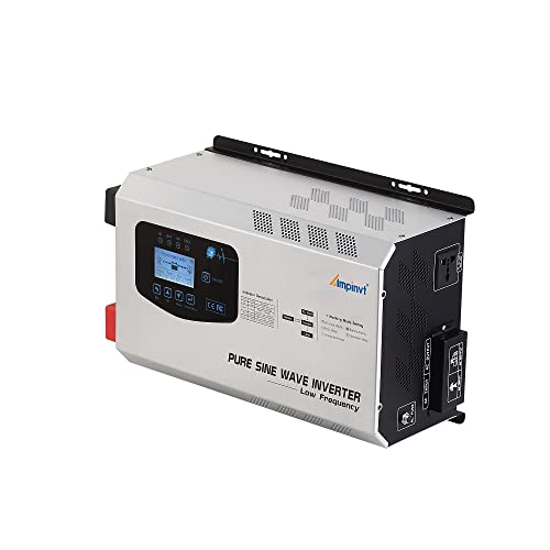 Off Grid Inverter Charger 5000W Peak 15000W DC 48V to 120V/240V AC Split Phase Output, with Battery AC Charger, Low Frequency Pure Sine Wave Inverter for Solar Home