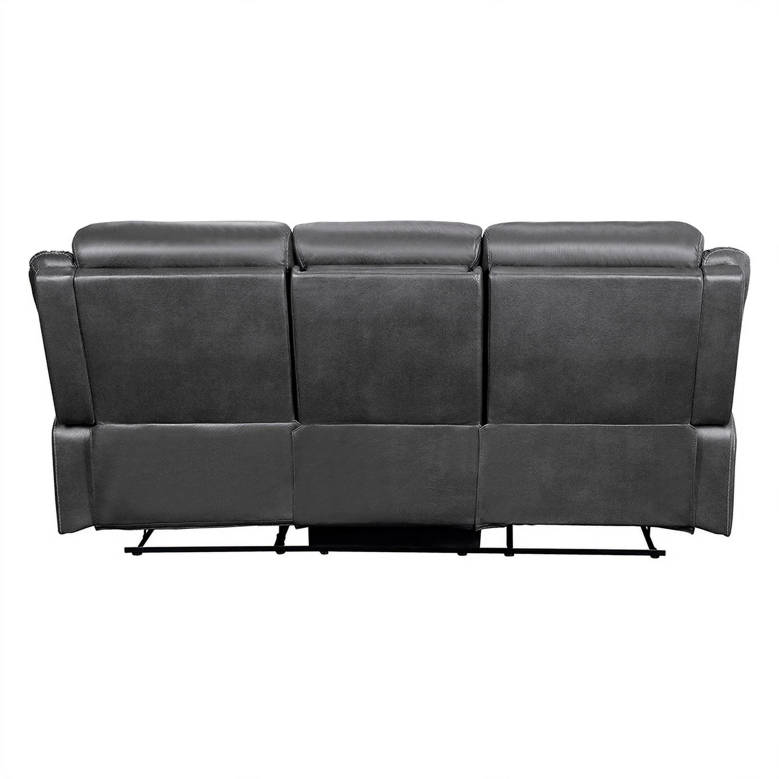 Lexicon Yerba Microfiber 2-Piece Manual Reclining Sofa Set in Dark Gray