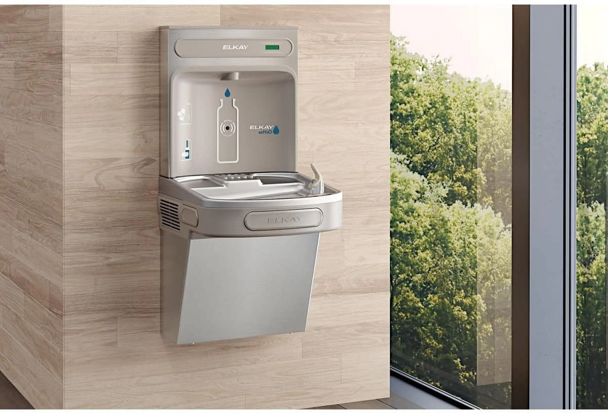 Elkay Ezs8wssk Ezh2o Wall Mounted Drinking Fountain And Hands Free Bottle Filling Station