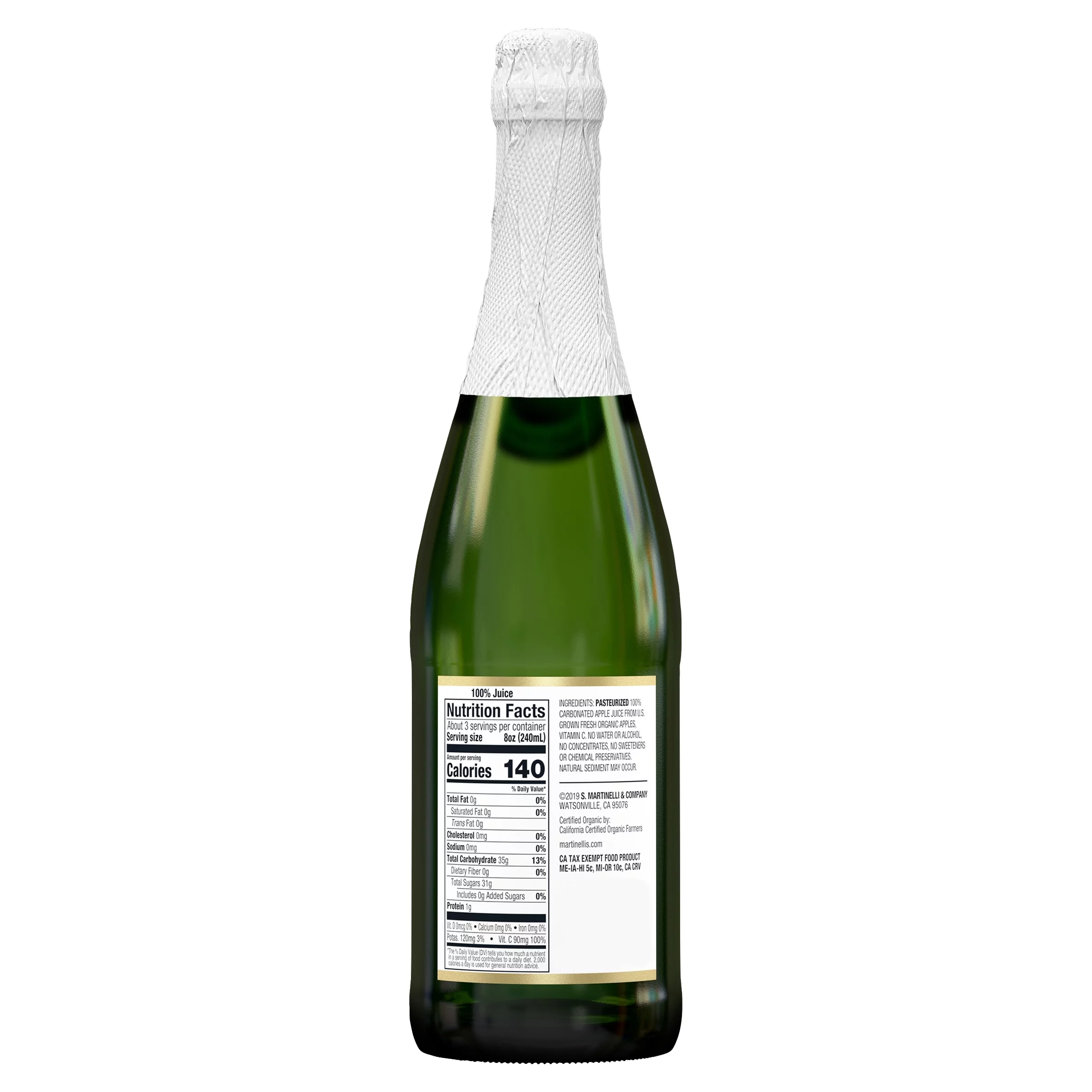 Martinelli's Gold Medal Organic Sparkling Cider, 25.4 fl oz