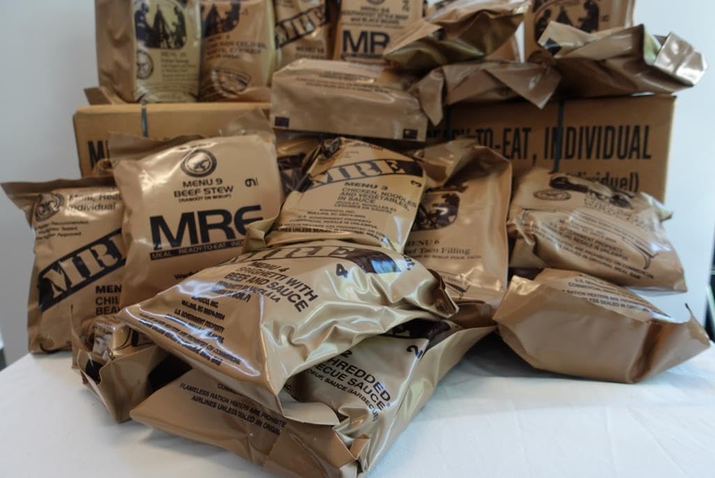 Food Dude 82nd MRE Surplus 2024 Inspection US Meals Ready to Eat Military MRE with Heater Box of MRE Meals Full Meal 12 MRE Pack