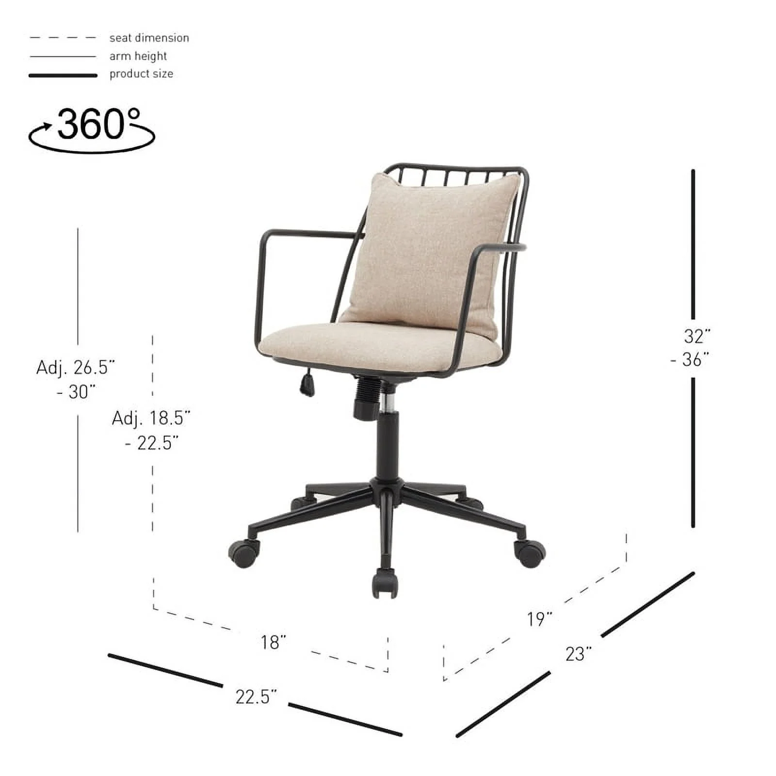 Pemberly Row Modern 22.5