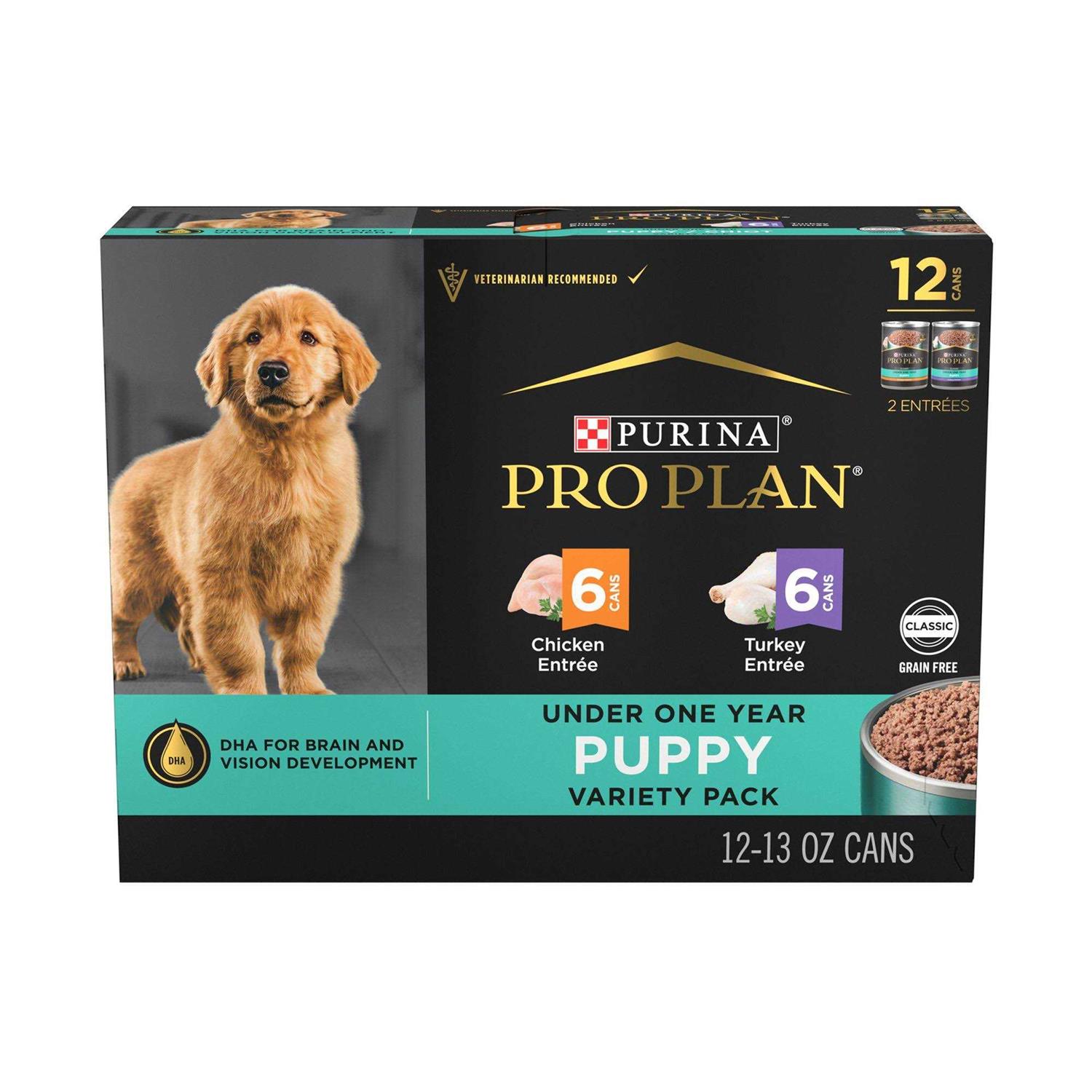 Purina Pro Plan Development Variety Pack Puppy Grain-Free Chicken Entree & Turkey Entree Wet Dog Food - Pet Supplies online store