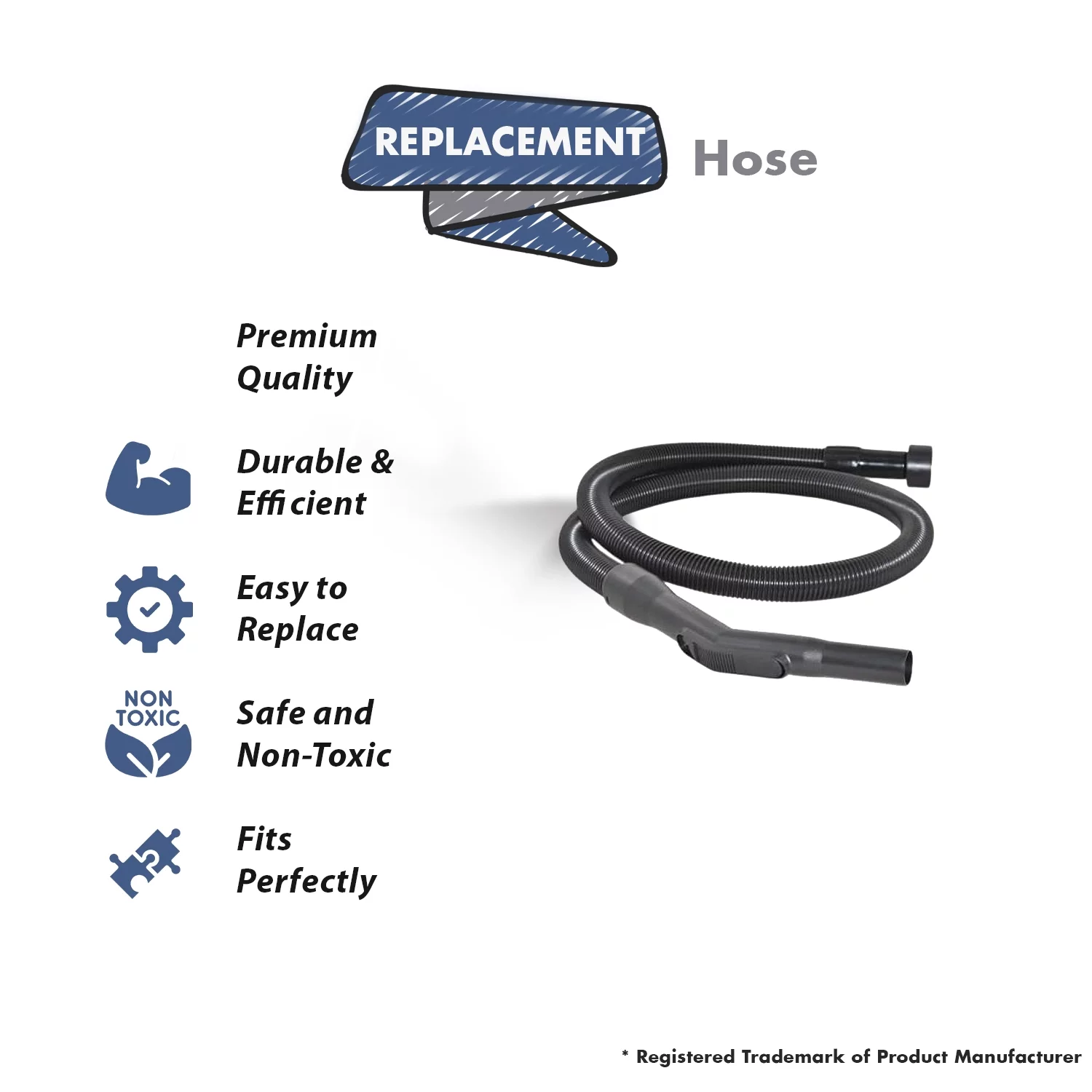 Replacement Part For Shop Vac Wet/Dry Vacuum Cleaner 1 1/4 6' Hose with Clip & Hose End 1PK # 88-1120-04