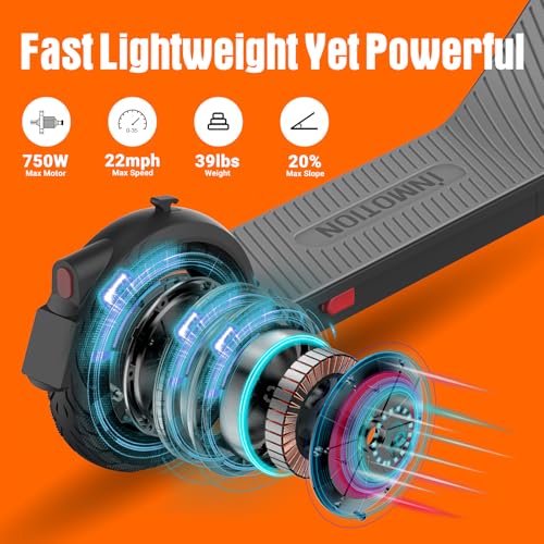 Inmotion Electric Scooter for Adults - Fast Entry-Level Sport E-Scooter for Youth, 22 MPH, 30-Mile Long-Range for Commuting (Air Pro)