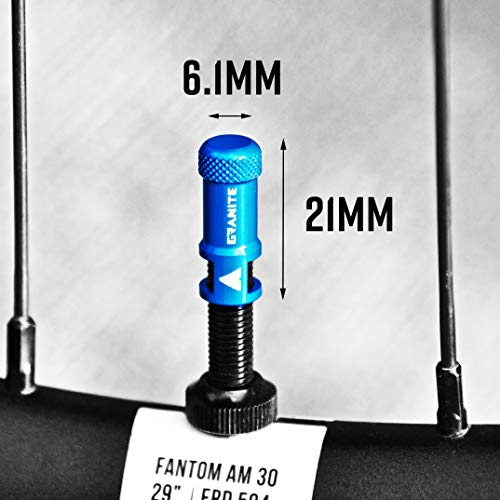 Granite Juicy Nipple Valve Cap and Presta Valve Stem Set, Bike Tire Caps Dust Covers with Valve Core Removing Function, Durable Alloy Tire Valve Cap