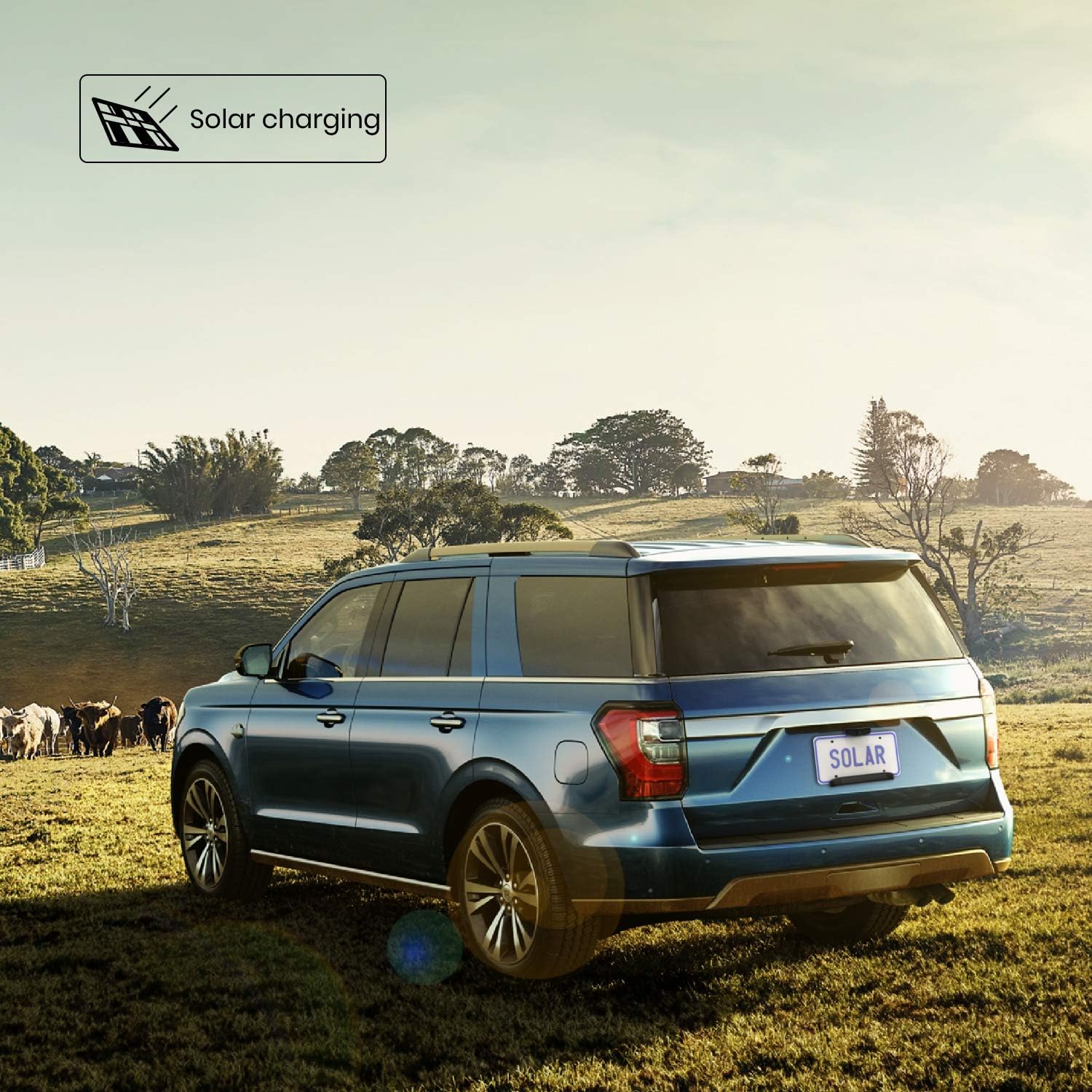 AUTO-VOX Solar Wireless Backup Camera, 5 Mins DIY Installation, 5 Inch HD Monitor with Digital Wireless Signal and HD Image Waterproof Rear View Camera for Truck,Car,RV