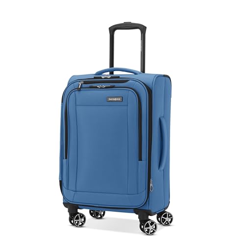 Samsonite Saire LTE Softside Expandable Luggage with Spinner Wheels, 3-Piece Set (20/25/28), Caribbean Blue