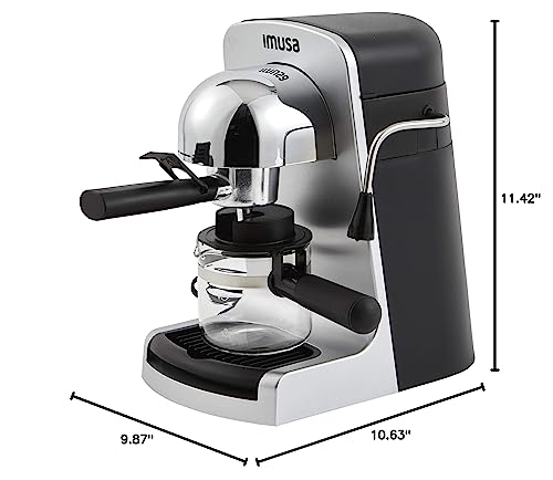 IMUSA USA GAU-18202 4 Cup Espresso/Cappuccino Maker,120 volts, Black