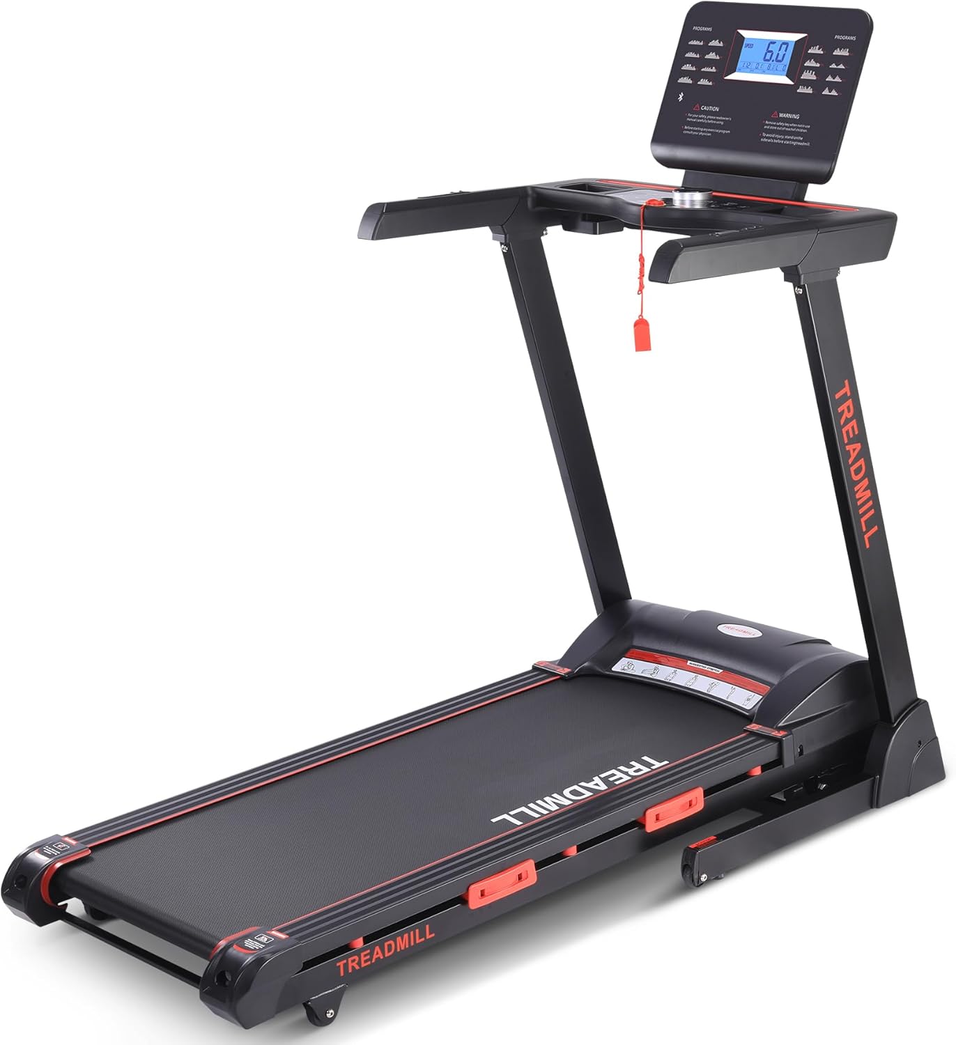 Treadmill with Auto Incline,Running Machine with Heart Sensor,3.5 HP Quiet Brushless,8.7 MPH, Shuttle Buttons,48*18in Running Area,Folding Treadmill for Home Office Indoor Cardio Exercise