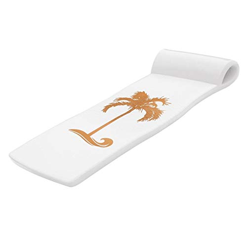 TRC Recreation Sunsation Vinyl Coated Foam Swimming Pool Float Mat Adult Lounger with Built-in Roll Pillow