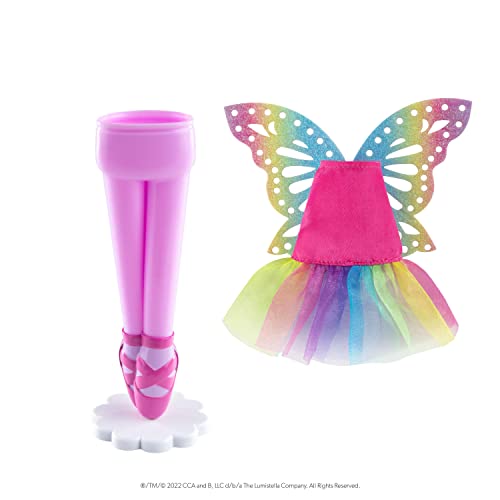 The Elf on The Shelf Scout Girl (Light Tone/Blue Eyed Girl) with Magifreez Rainbow Snow Pixie - Multi-Item Bundle