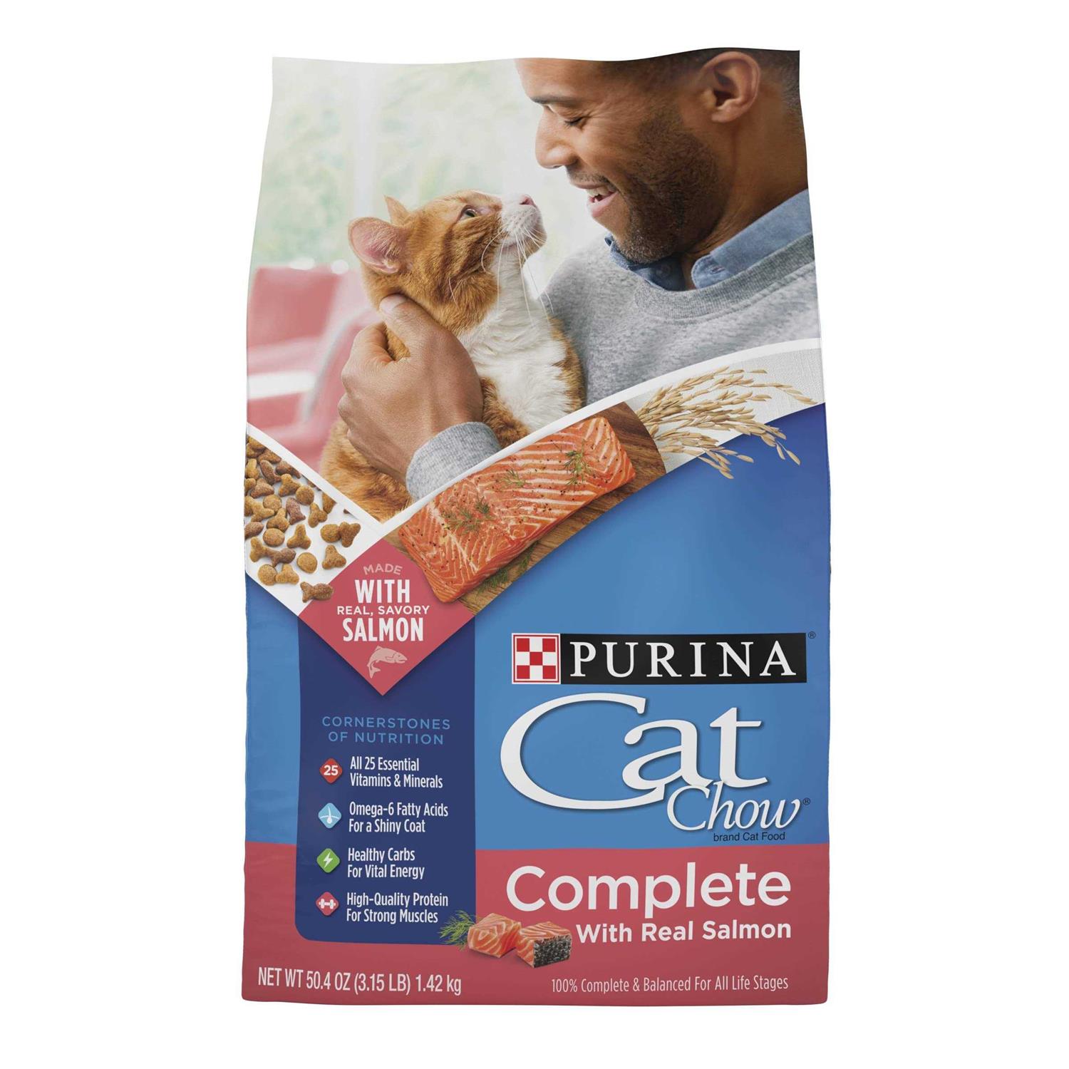 Purina Cat Chow Complete with Salmon High Protein Dry Cat Food - Pet Supplies online store