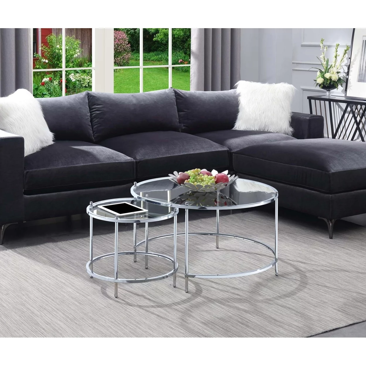 Royal Crest Nesting Round Coffee Table