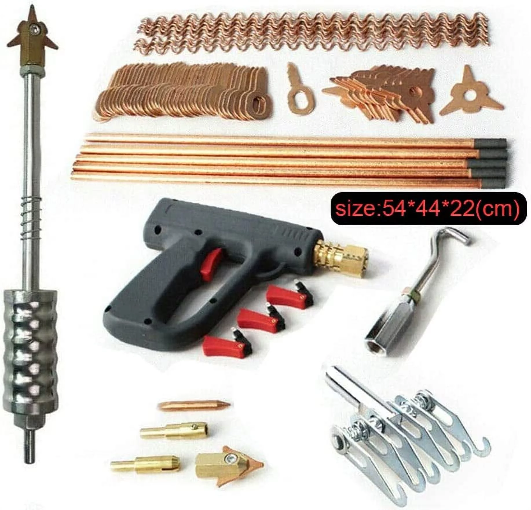 Fichiouy 86Pcs Stud Welder Dent Puller Kit Spot Welding Pulling System Fit Dent Repair of Car SUV