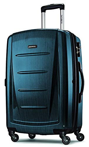 Samsonite Winfield 2 Hardside Expandable Luggage with Spinner Wheels, Brushed Anthracite, Checked-Large 28-Inch