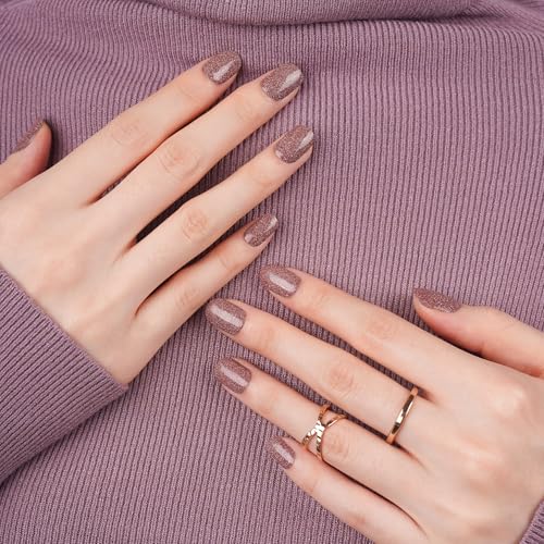 DANNI & TONI Semi Cured Gel Nail Strips Christmas Santa Claus Snowflakes Cat Eye Gel Nail Wraps 28 Stickers | Mistletoe Meow