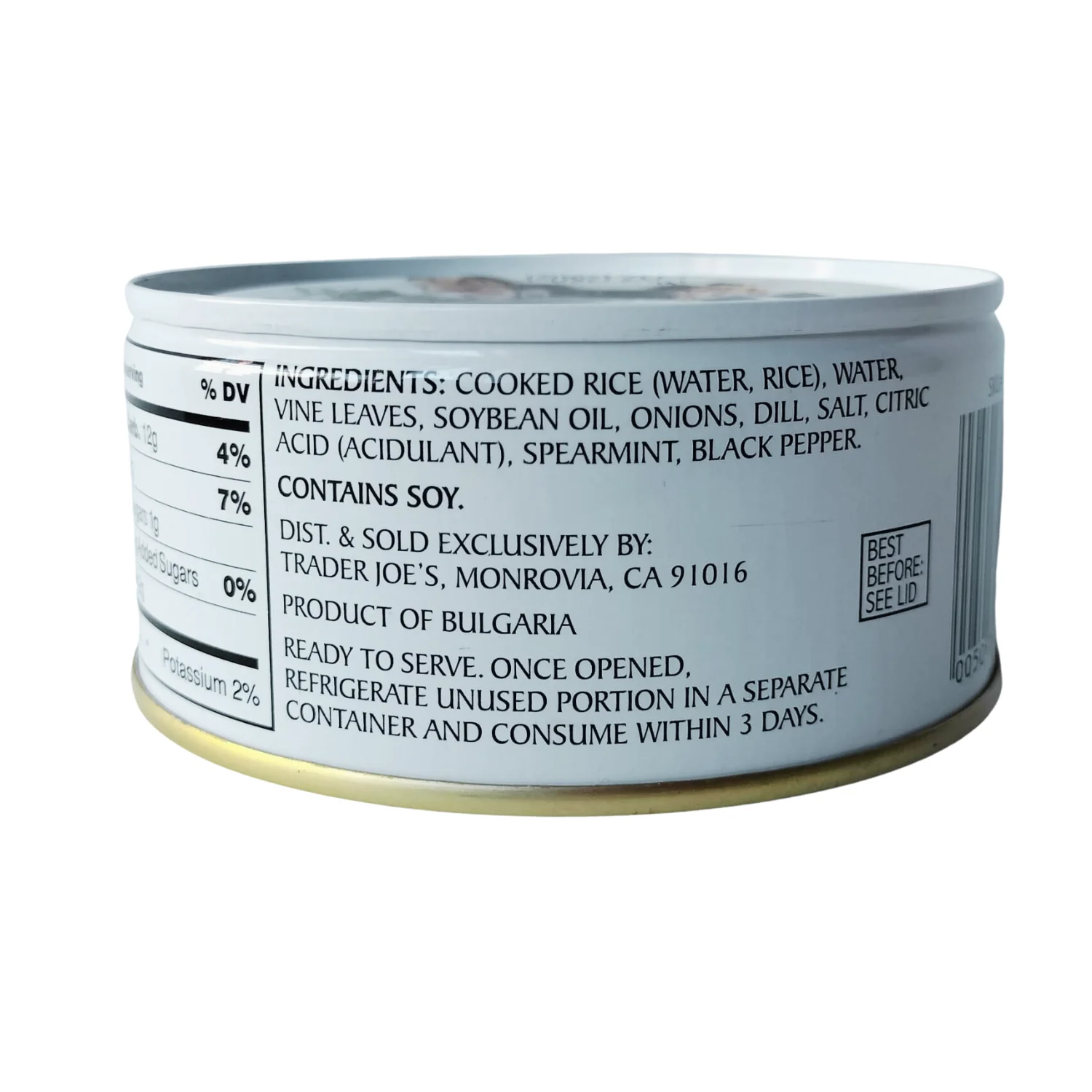 Trader Joe's Dolmas Vegan Vine Leaves Stuffed with Rice 280g - Pack of 2